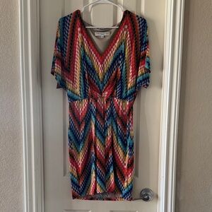 Trina Turk Multicolor Chevron Mini Dress